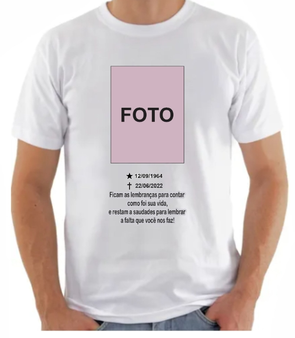 camisetas para missa de setimo dia