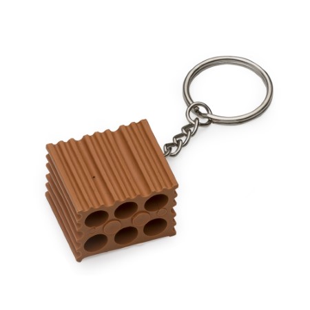 Imagem: Chaveiro Tijolo com adesivo resinado