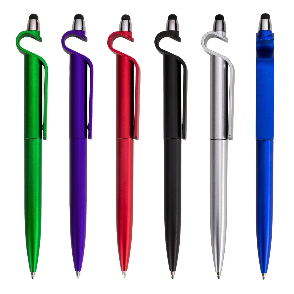 Caneta Plástica Touch cone e com Suporte