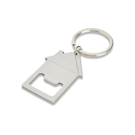 Quarta Imagem: Imagem: Chaveiro casa metal abridor
