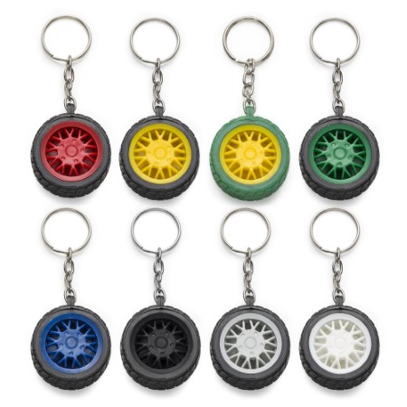 Quarta Imagem: Imagem: Chaveiro de plastico de roda de carro