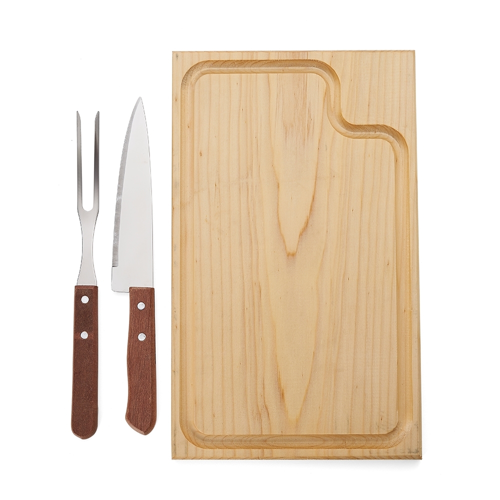 Imagem: Kit Churrasco 3 Peças + caixa kraft preta personalizado