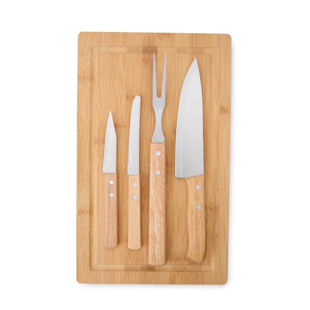 Imagem: kit Churrasco 5 Peças + kraft personalizado