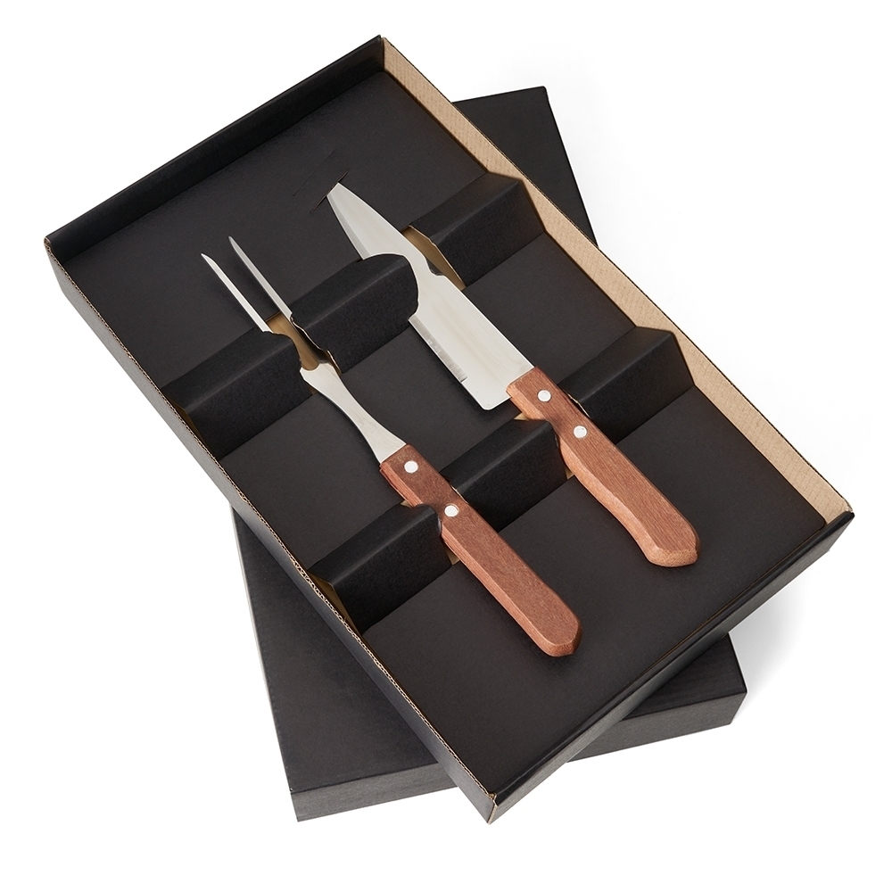 Kit Churrasco 3 Peças + caixa kraft preta